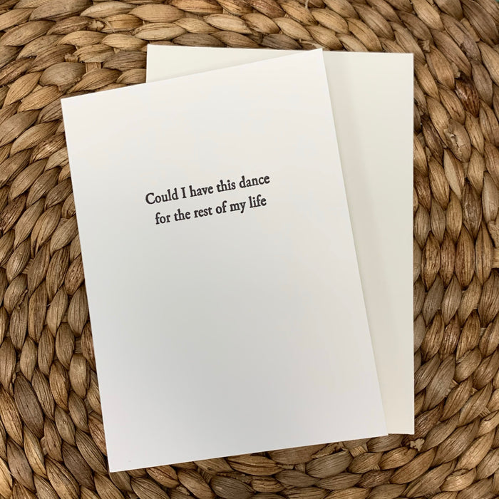 Could I Have This Dance Card