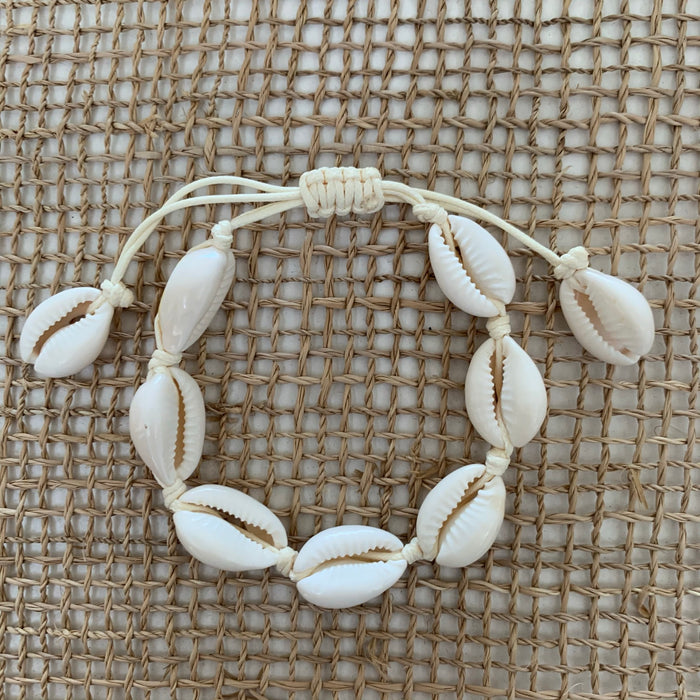 Adjustable Cowrie Shell Bracelet