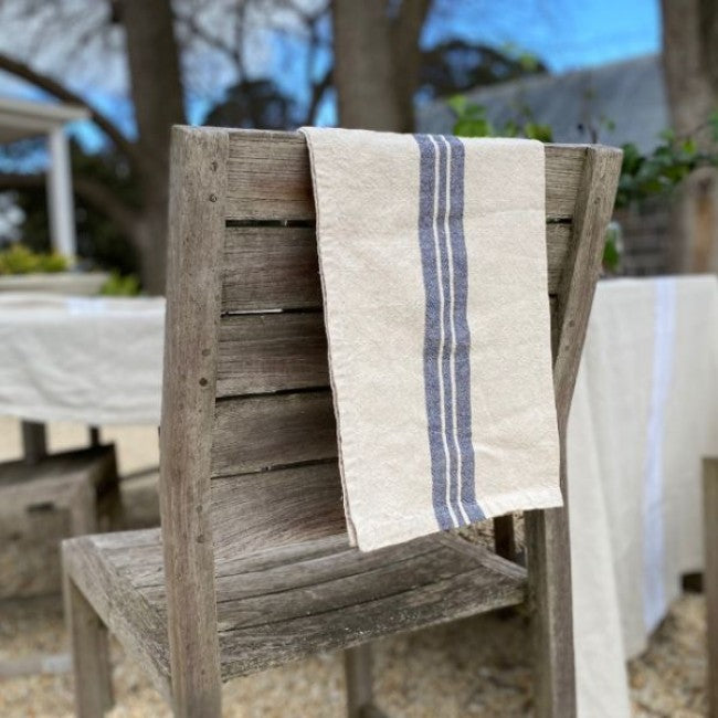 Charcoal Stripe Tea Towel