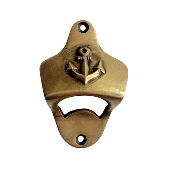 Wall Mounted Brass Anchor Bottle Opener