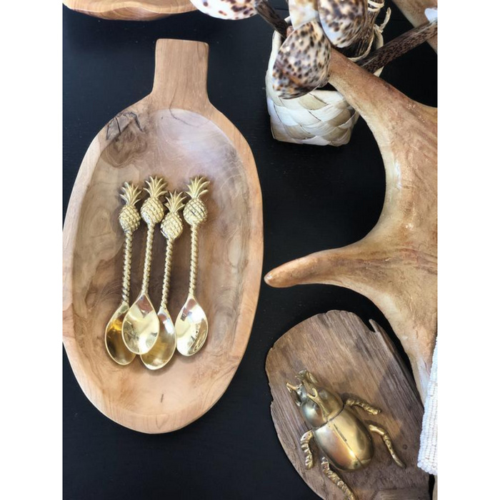 Pineapple Brass Teaspoon