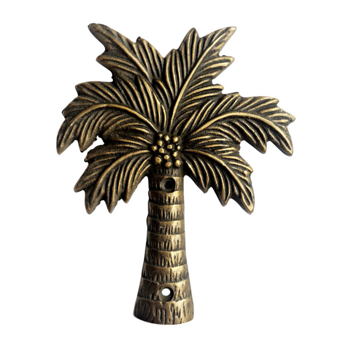 Coconut Palm Brass Plaque