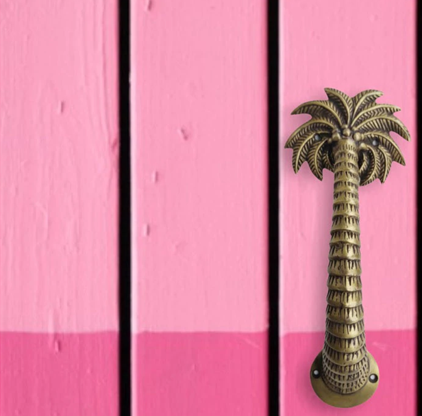 Brass Coconut Palm Door Handle