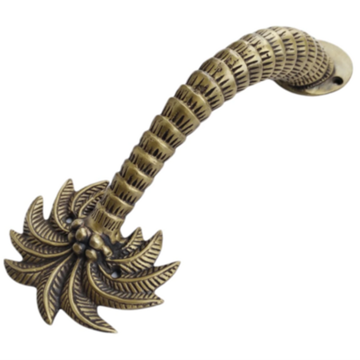 Brass Coconut Palm Door Handle
