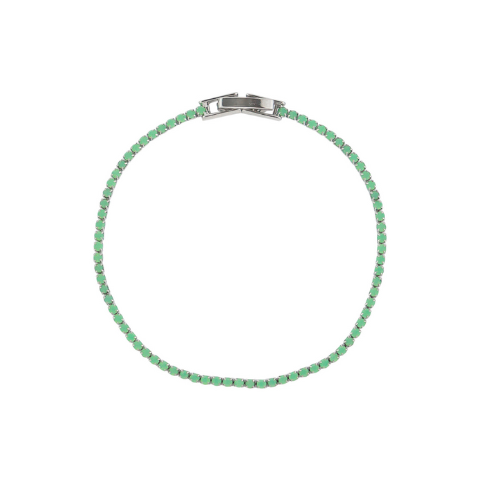 Mint Green Crystal Chain Bracelet