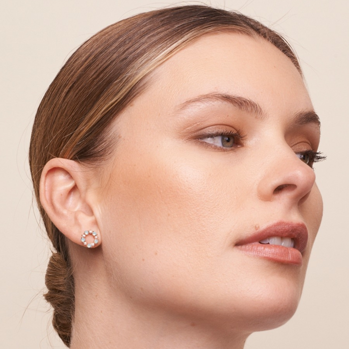 Crystal Pearl Halo Earrings
