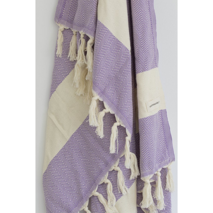Zigzag Lilac Turkish Towel