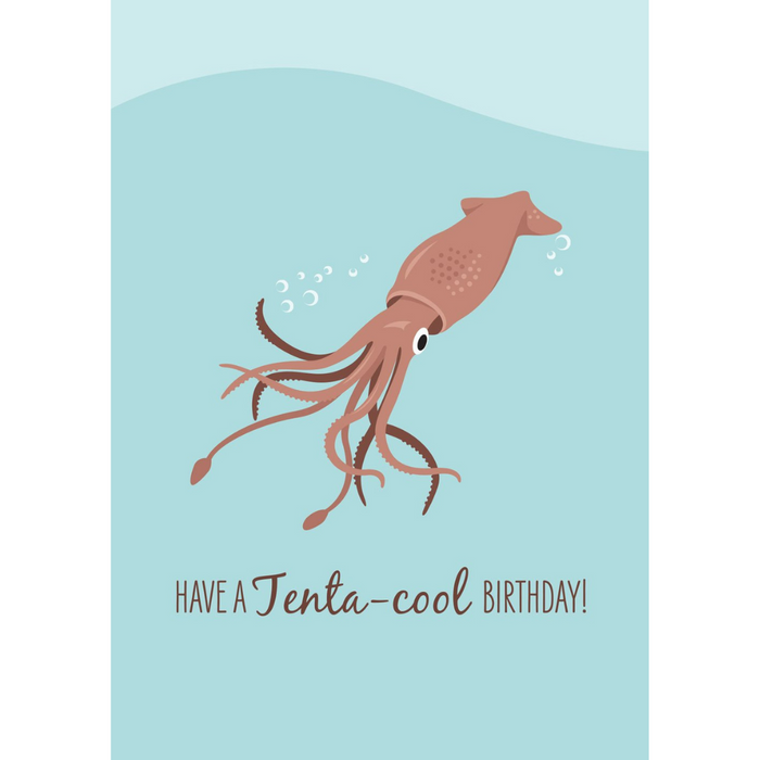 Arrow Squid Birthday Card