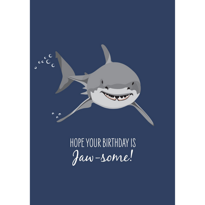 Great White Shark Birthday Card