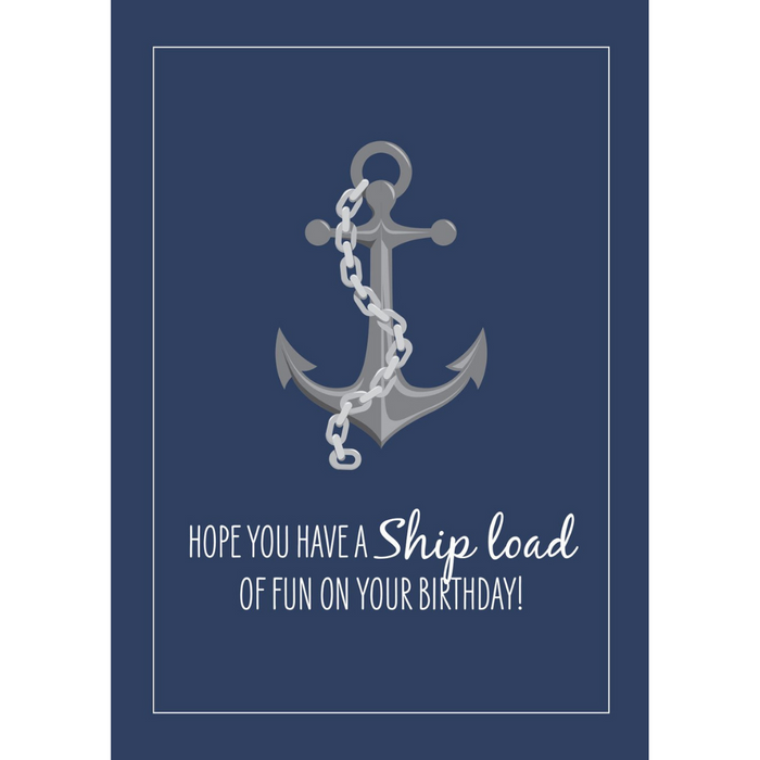 Anchor + Chain Birthday Card