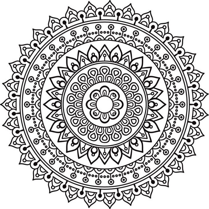 Abundance Mandala Stencil - Large