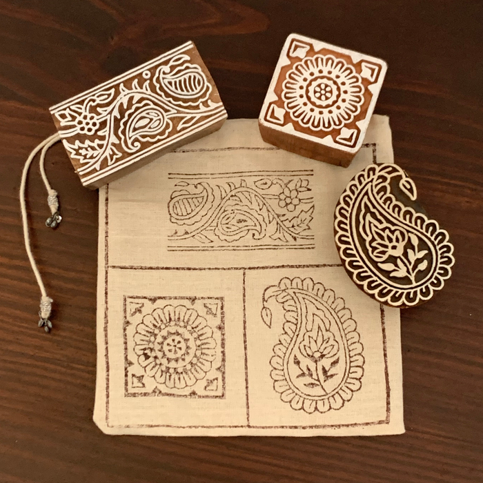 Bag of Wooden Block Stamps