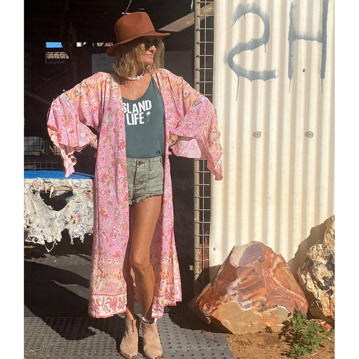 Dreamweaver Kimono - Wildflower Pink