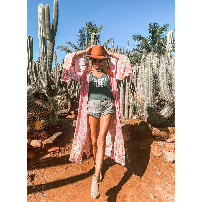 Dreamweaver Kimono - Wildflower Pink